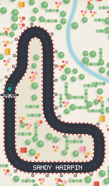 Sandy Hairpin, a park track with a stream